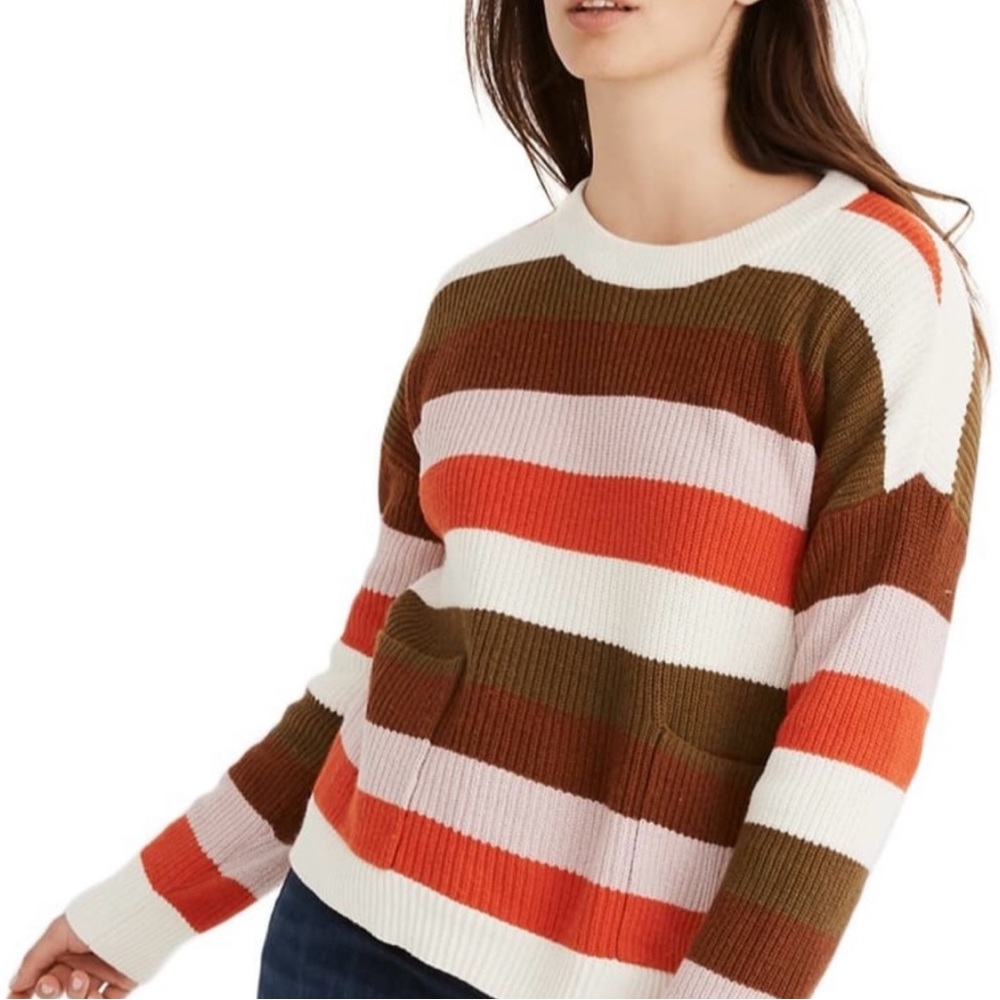 Madewell Patch Pocket Pullover Sweater -Small